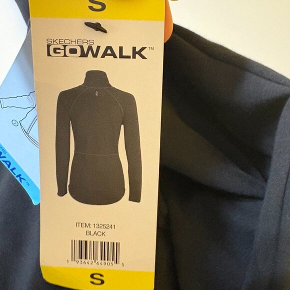 Skechers Womens Snuggle Fleece Mock Zip‎ Sweater Sz Small Black Minimalist Basic - Picture 7 of 10